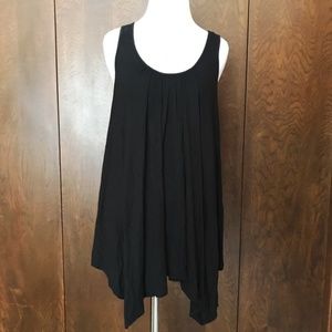 SAKS FIFTH AVENUE black sleeveless tunic top
